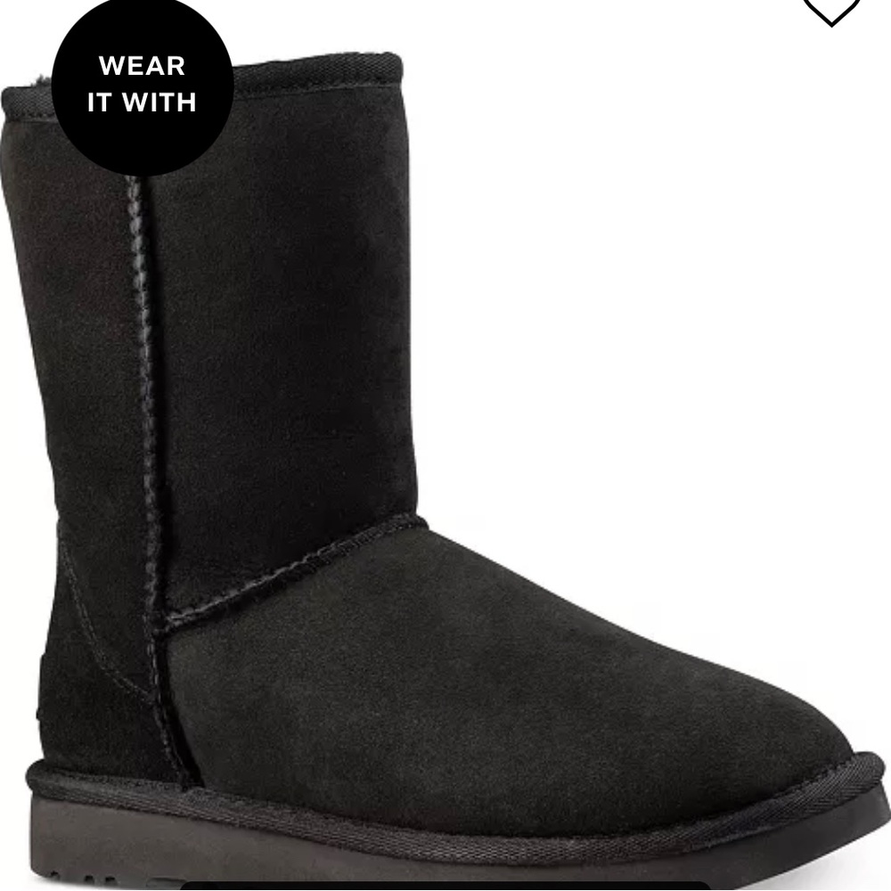 UGG’s Women’s Black Suede Classic Short Boot SZ 6
